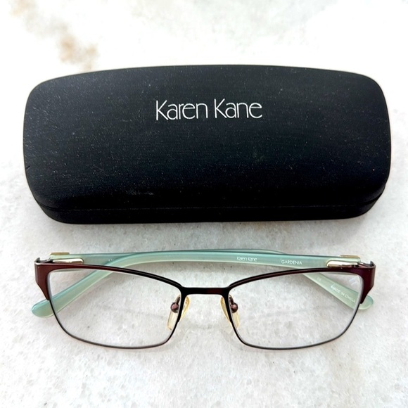 Karen Kane Gardenia Eyeglass Frames Women’s Brown Rectangular Full Rim 51-16-135 - Picture 9 of 9